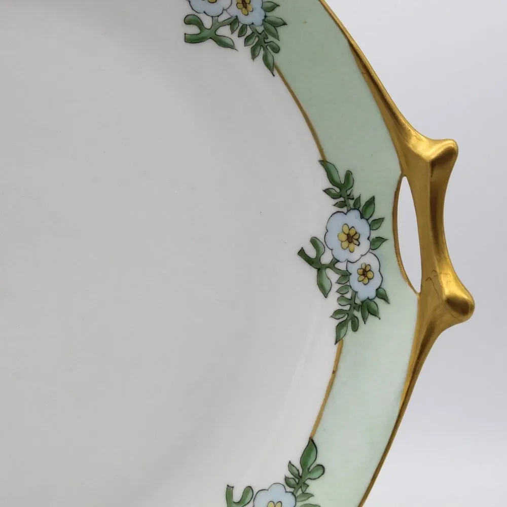 Hutschenreuther Serving or Cake Plate Dogwood Floral Design Bavaria